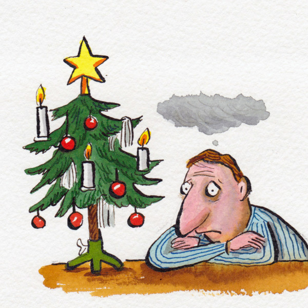 Gloomy Christmas illustration