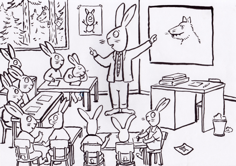 Rabbit Classroom illustration